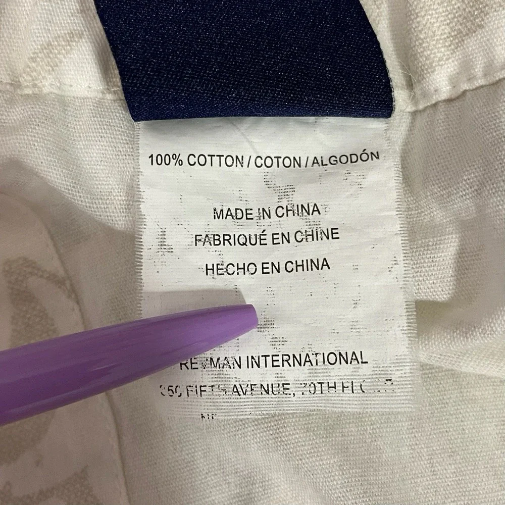 Nautica Floral Print Curtains 2 Panels 96 x 52 Rod Pocket 100% Cotton Coastal